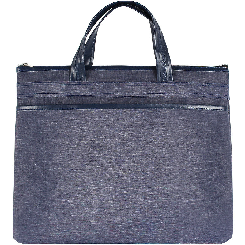 文件袋拉链公文包会议袋文件包大容量手提袋商务办公帆布定制logo