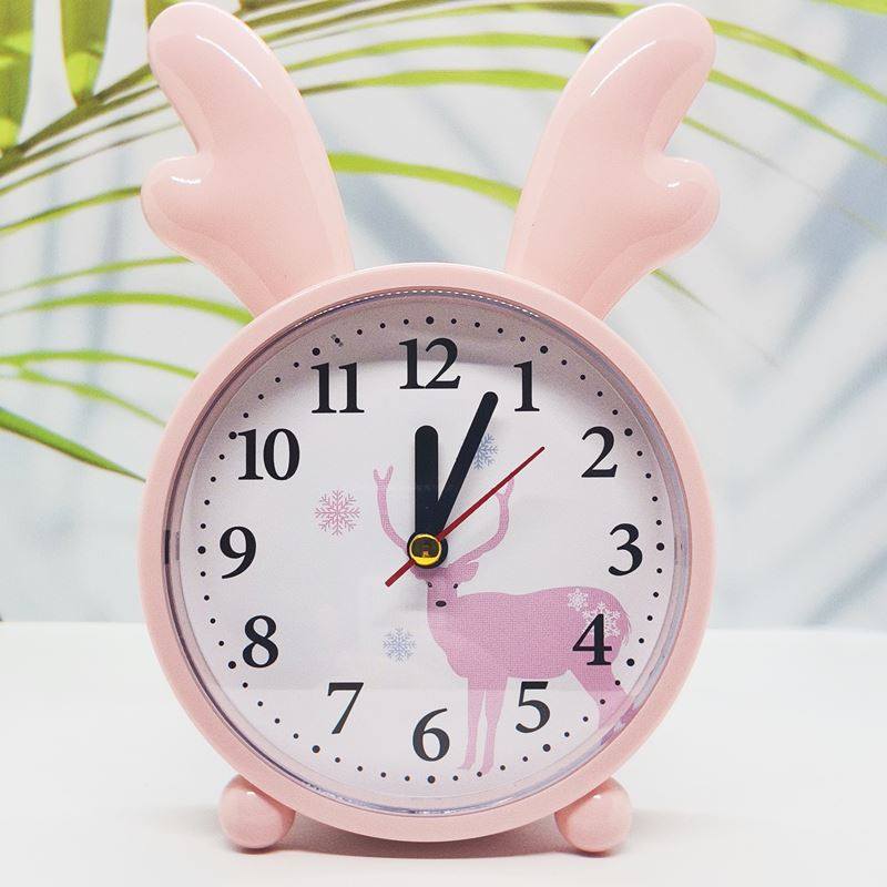 小孩上学起床闹钟卡通小钟闹用室可爱爱儿童女台钟