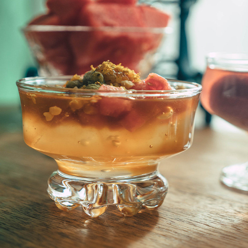 西米集市日本进口东洋佐佐木冰淇淋冷饮甜品芭菲玻璃杯