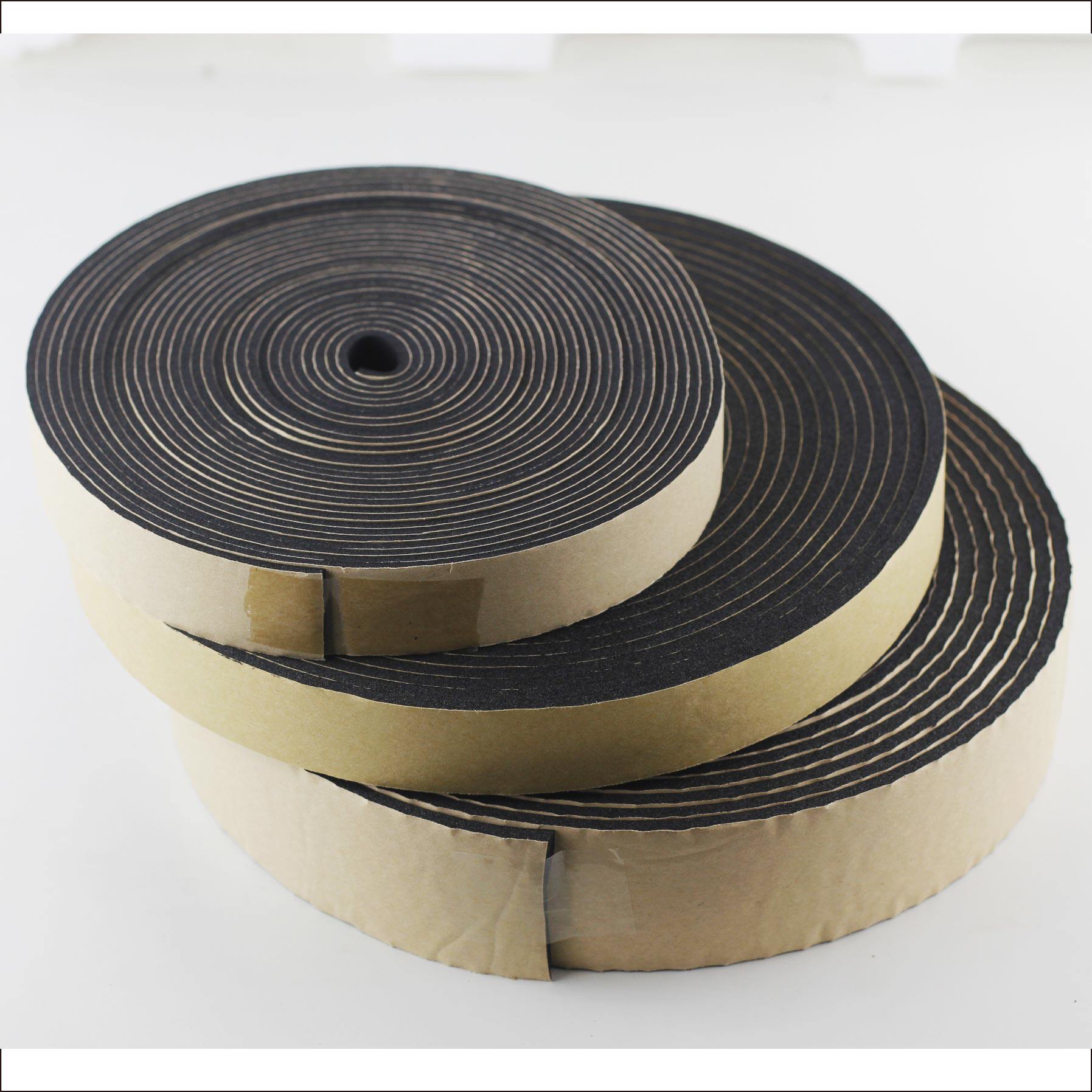 带胶白色隔热发泡密封橡胶带海绵条防火防水防尘减震自粘条保温棉