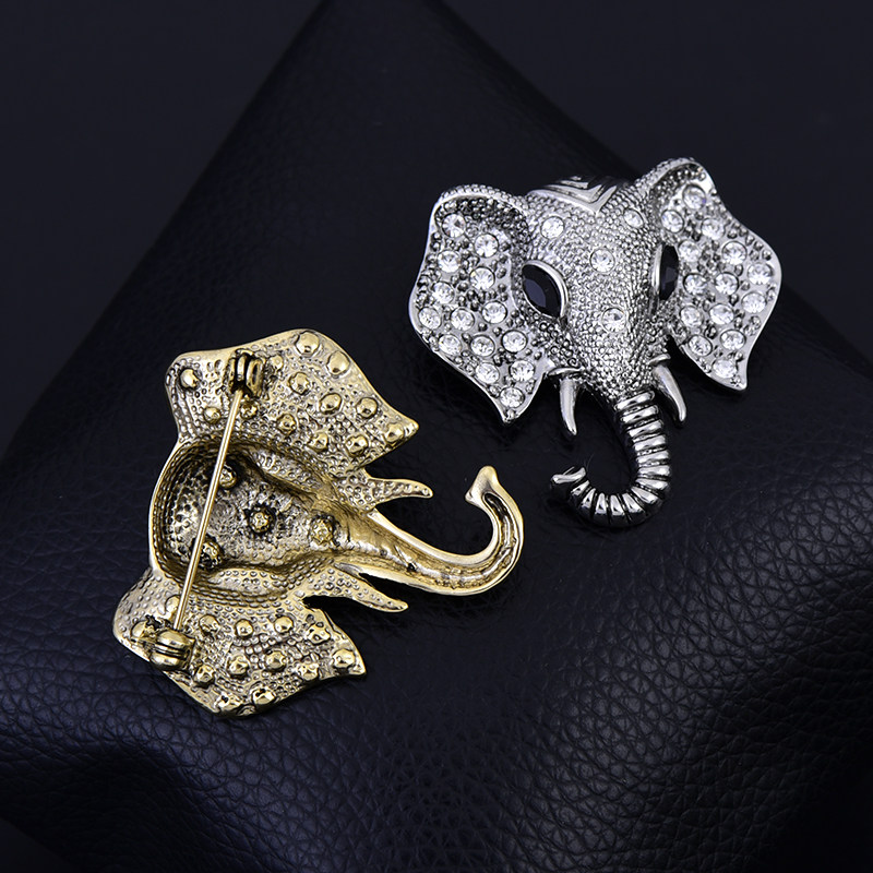 胸花欧多复古大象胸针时尚可爱小象动物徽章胸针