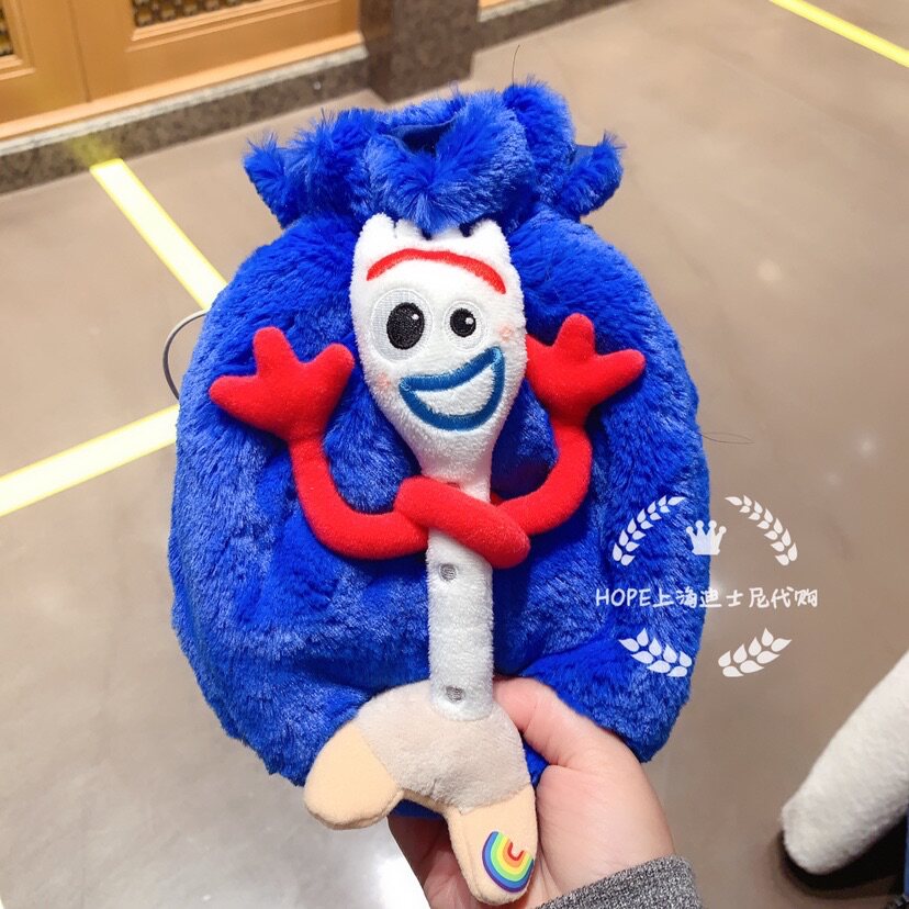 hope上海迪士尼代购玩具总动员叉叉毛绒斜挎包水桶斜挎包