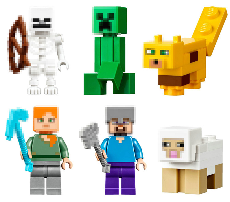 乐高21125我的世界丛林树屋场景女巫小屋him塑料积木