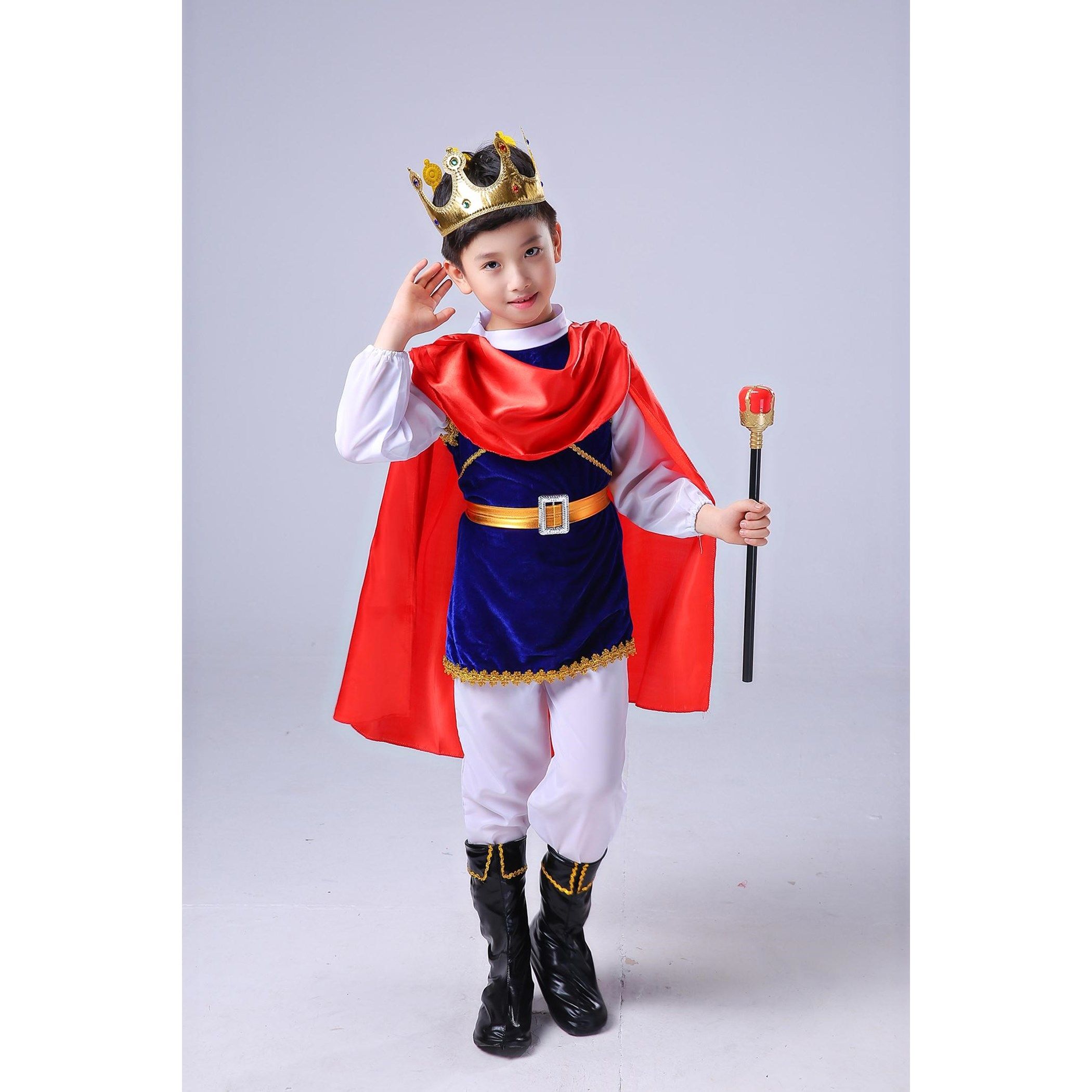 万圣节王子服装幼儿园男童男孩国王装扮礼服化妆儿童演出服
