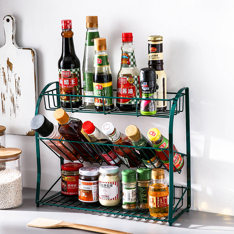 厨房酱油油瓶置物架调味料架子家用多功能多层油盐酱醋厨房置物架