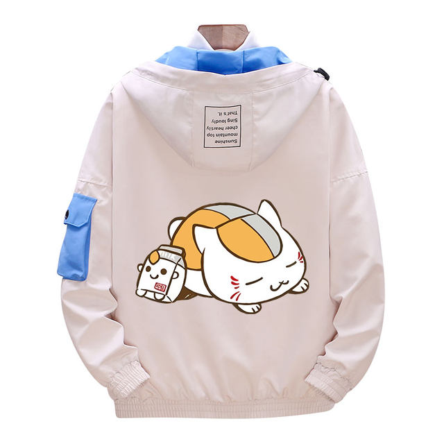 Natsume friends account Pikachu jacket men's tide spring and autumn all-match tooling young college students loose jacket Natsume friends account Pikachu jacket men's tide spring and autumn all-match tooling young college students loose jacket