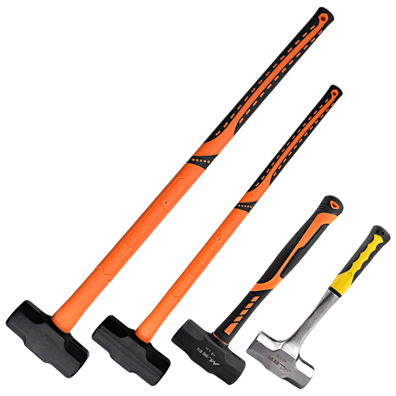 八角锤工地榔头锤子工具实心连体砸墙大锤重型手锤一体拆墙大铁锤