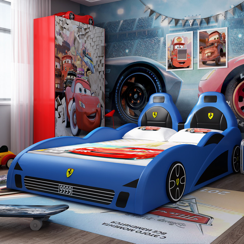 儿童软体皮床法拉利汽车床