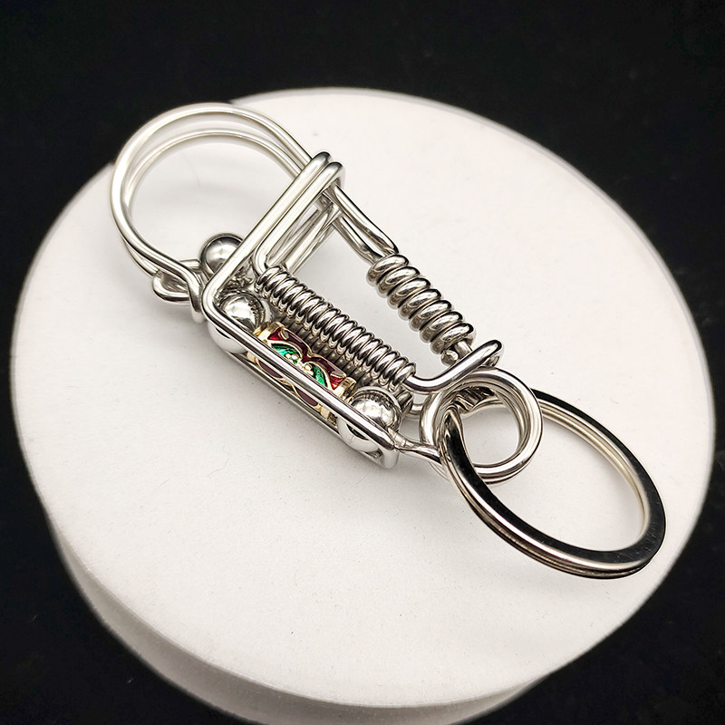 不锈钢钥匙扣简约手工腰挂小鸟高档diy定制个性钥匙扣