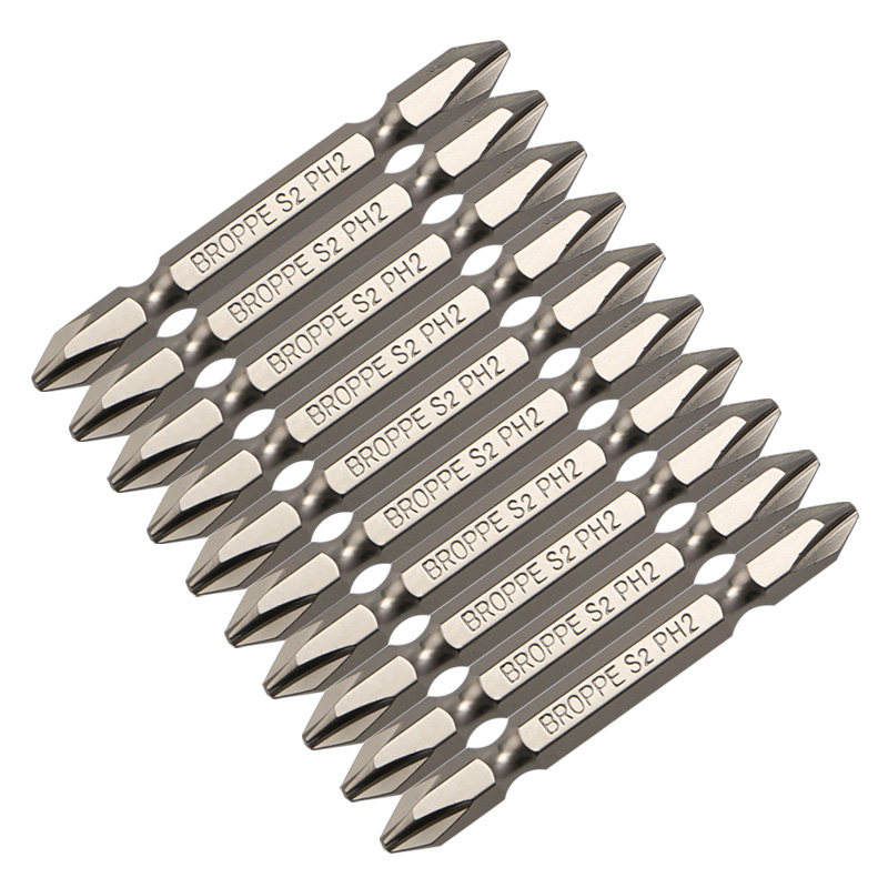 broppe浦派双十字批头电钻电动螺丝刀头磁性防锈高强度加长风批头