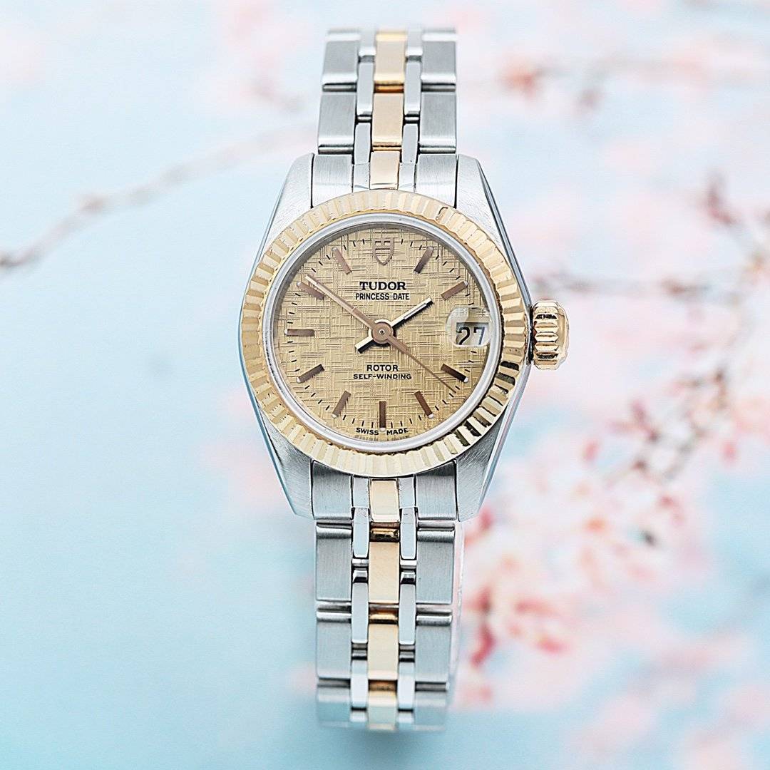 瑞士帝舵tudor公主系列间金钢带机械商务女表瑞士腕表