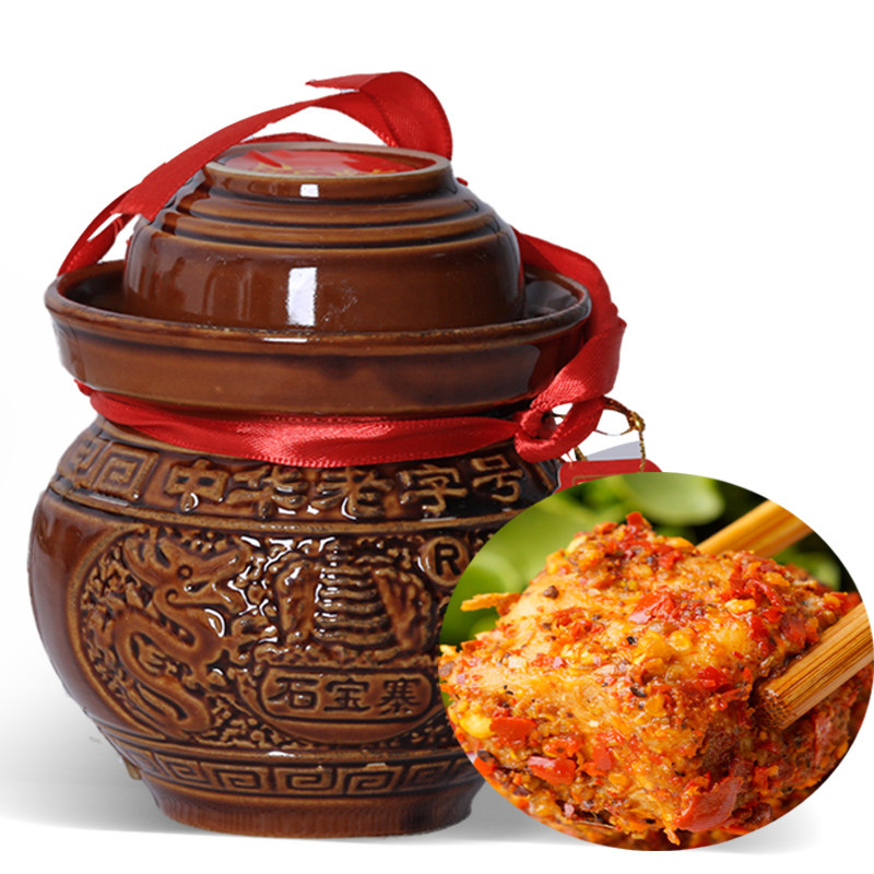 陶瓷产下特产四川无油香辣坛罐豆腐乳牌忠石宝寨豆腐乳