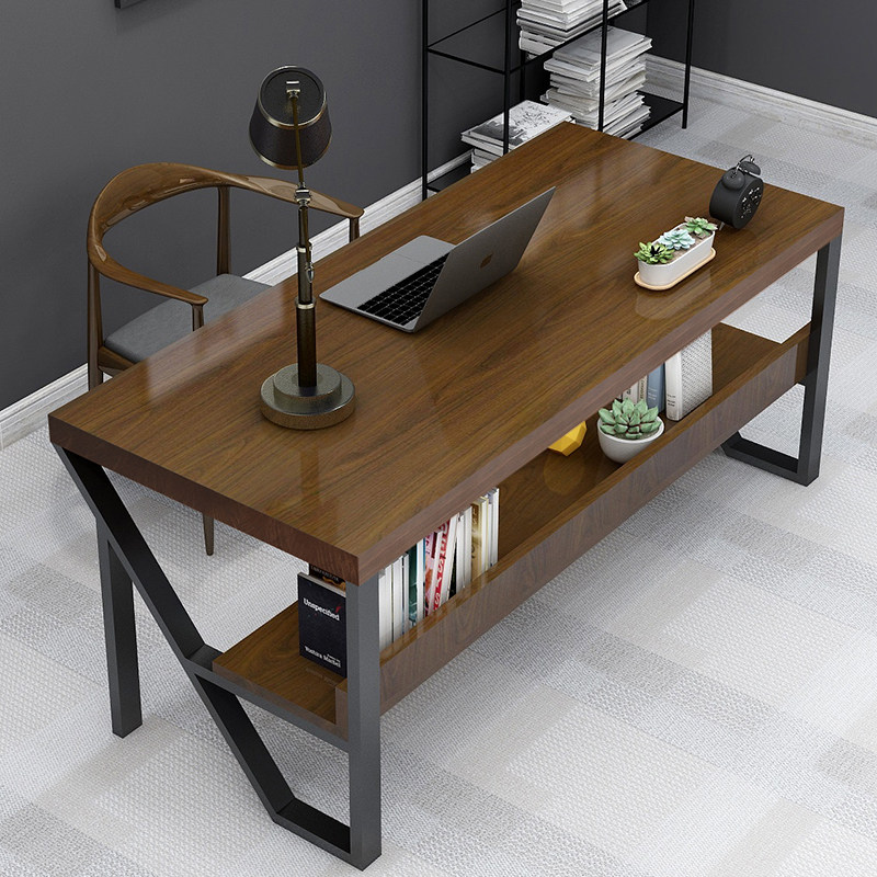 实木办公桌简约家用电脑台式简易书桌电竞单人组合办公电脑桌