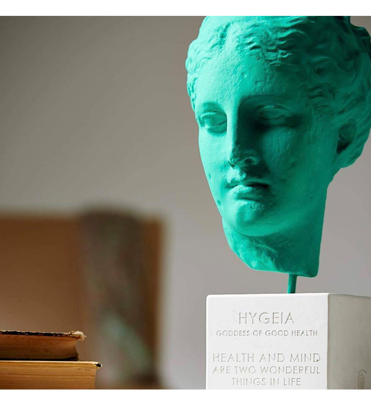 sophia希腊健康女神海吉亚hygeia陶土陶制雕像艺术品摆件