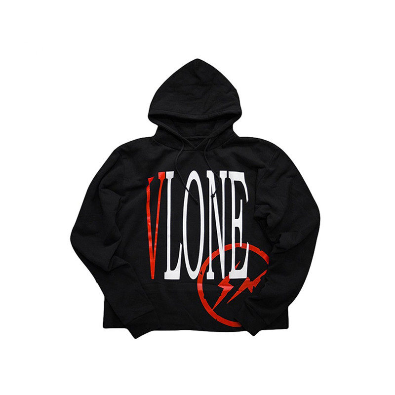 外星伴侣 包邮vlone fragment design藤原浩闪电卫衣连帽套头帽衫