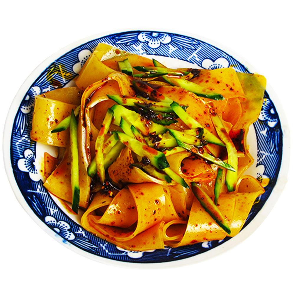 九臻白氏红油面皮皮宽袋装凉皮酸辣啊宽方便冲泡方便面