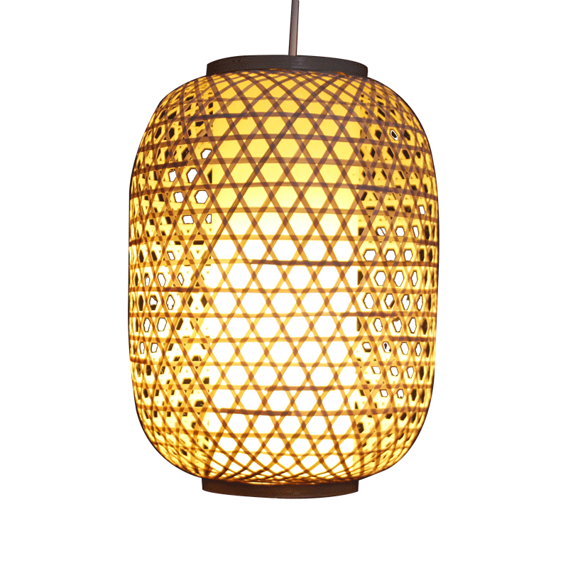 灯笼竹编灯竹灯罩日式吊灯中式仿古茶楼餐厅灯笼