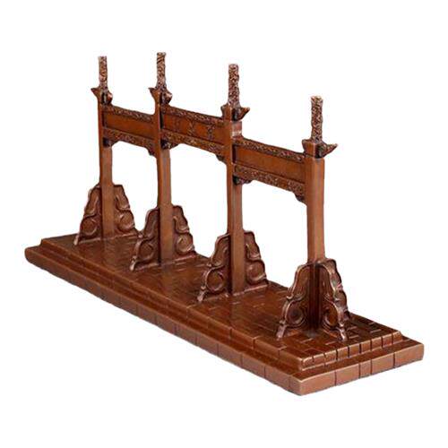 铜魂古匠紫铜棂星门摆件大毛笔架笔搁仿古古建筑脏衣篮