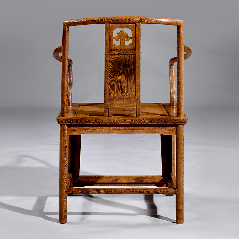 聚航明式家具全鸡翅木高扶手南官帽椅中式红木圈椅太师椅休闲椅