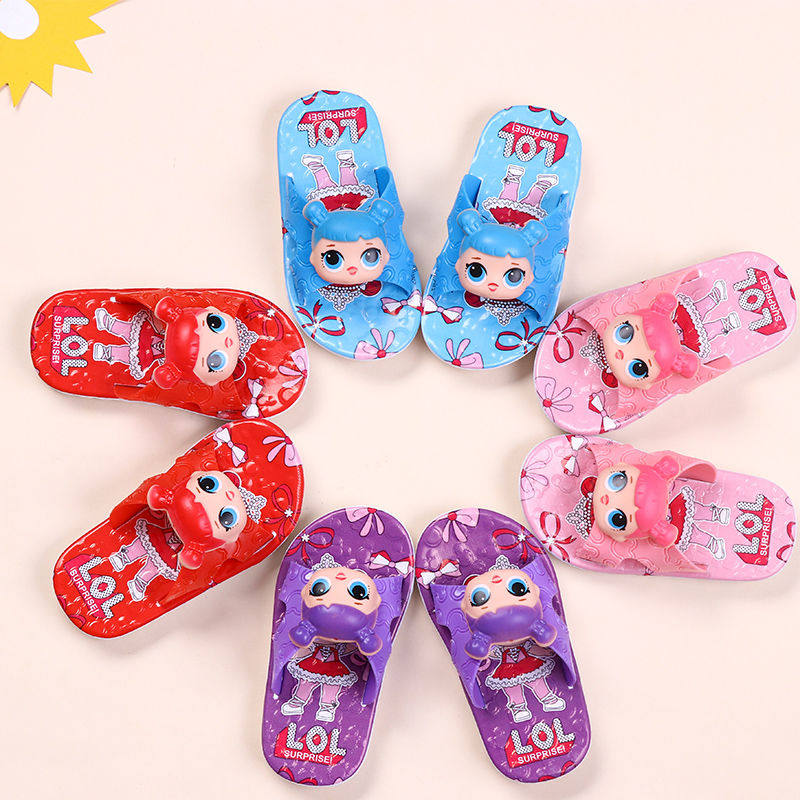女童可爱室内儿童一字喜娃娃惊喜卡通小孩新款拖鞋