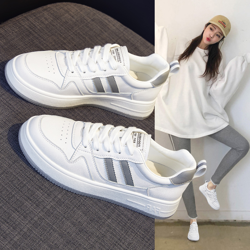 真皮小白鞋女鞋2022年新款百搭爆款休闲运动鞋子厚底透气夏季板鞋