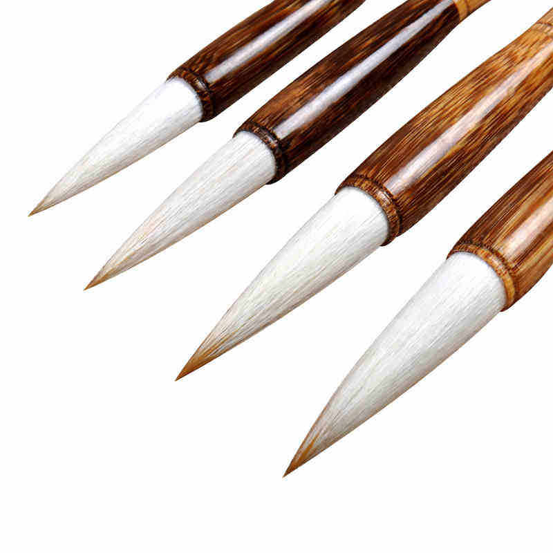 初学者入门毛笔大中小楷儿童中小学生毛笔书法练字用笔大中小白云狼毫