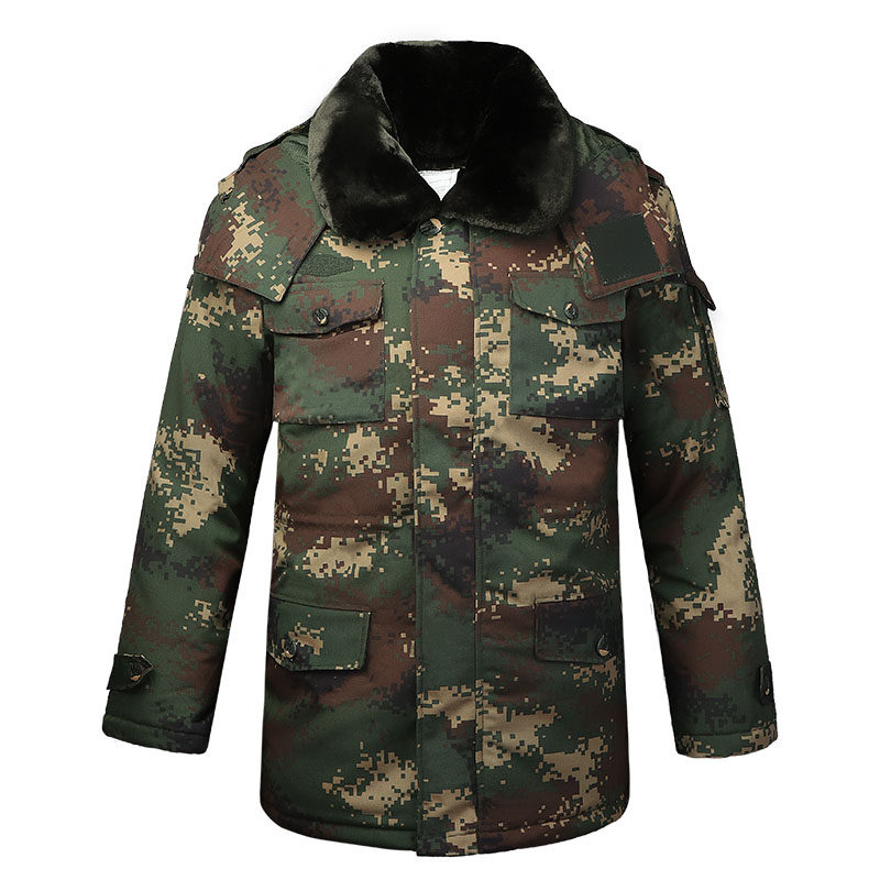 正品二炮迷彩军大衣冬季加厚中长棉大衣军大衣