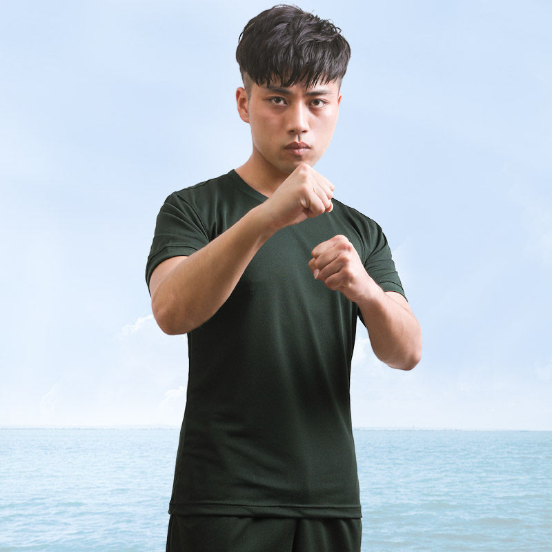 新式16体能训练服正品07体能服套装夏季消防短袖军绿色武款t恤男