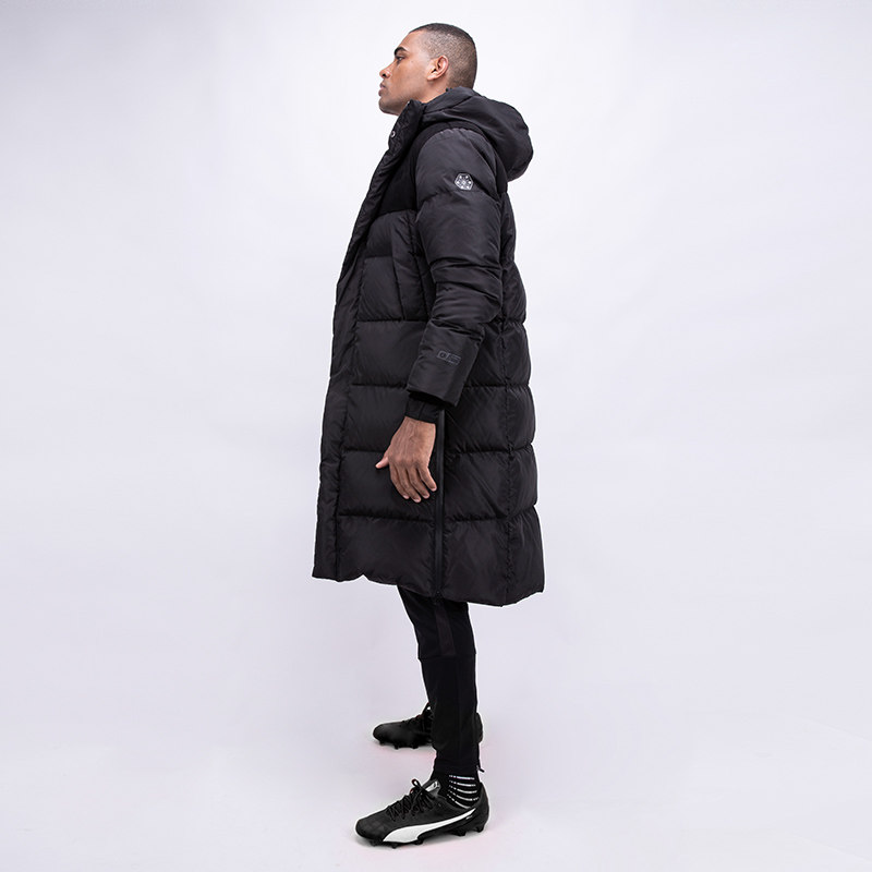 连帽cg赛客ai羽绒服男长款足球训练训练过过膝运动羽绒服