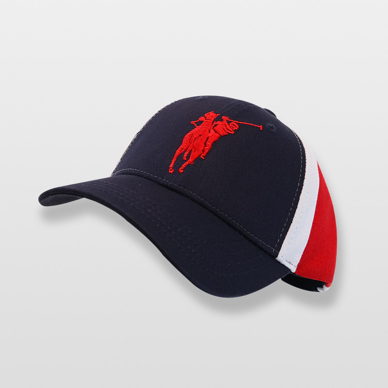 polosport儿童棒球帽遮阳帽鸭舌帽草帽男女童时尚刺绣休闲帽子