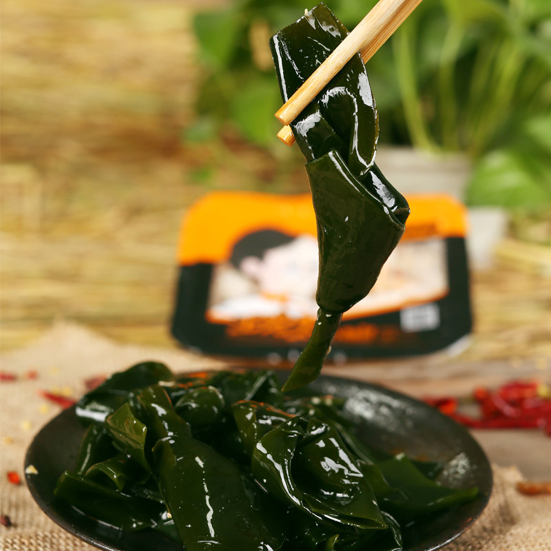 王老太即食冷链卤货零食休闲锁鲜开盒140g海带海带