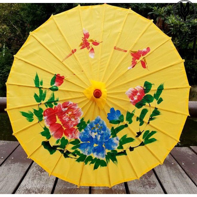 梅花牡丹花绸布布伞模特旗袍走秀道具舞台舞蹈工艺伞