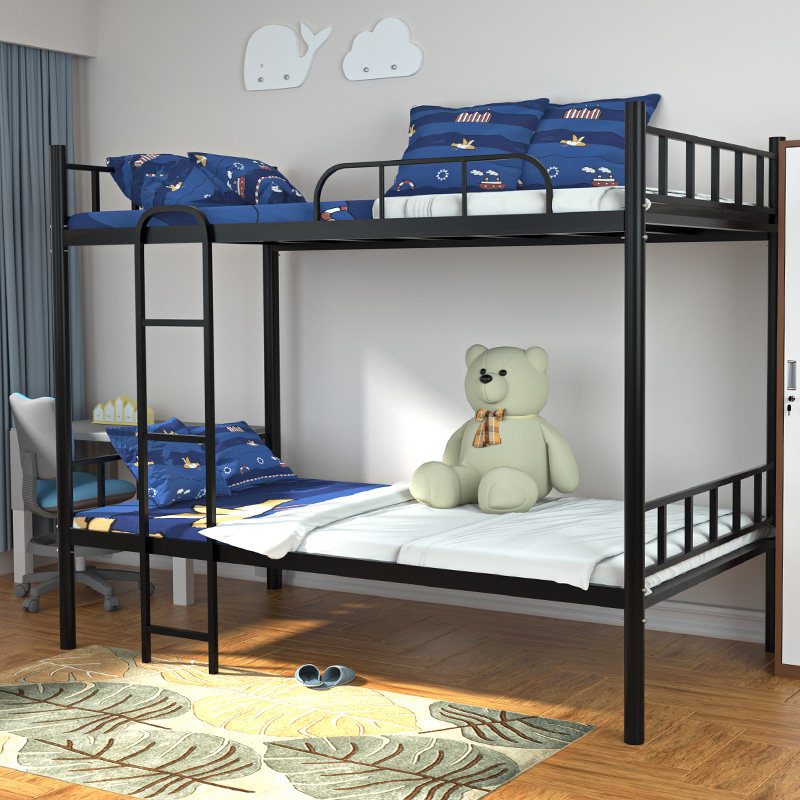 上下床铁床学生宿舍双层床上下铺钢制员工高低铁艺