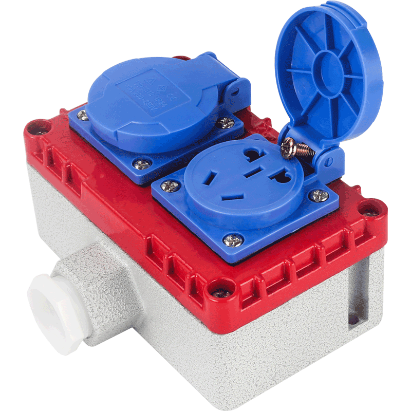 防爆插座开关墙壁防水工程户外多孔工业明装接线板