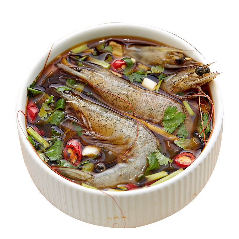 潮汕生腌虾酱虾醉虾生大虾即食口味海虾呛虾虾类制品