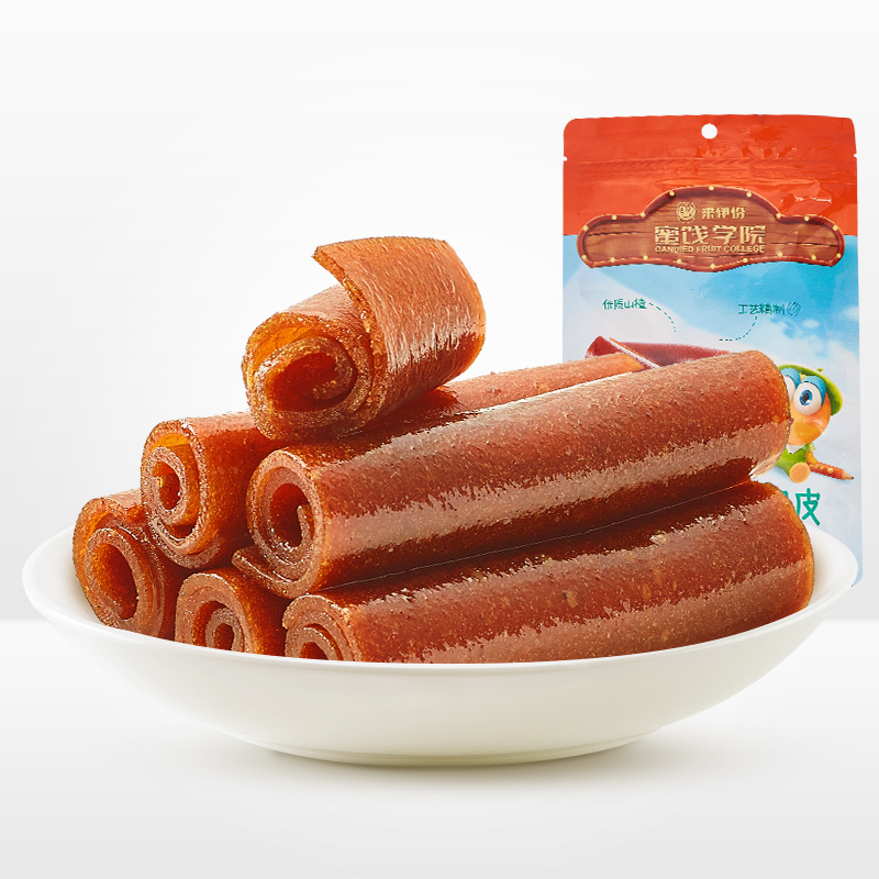 来伊份果丹皮125g蜜饯山楂条果干果脯休闲小吃小时候零食