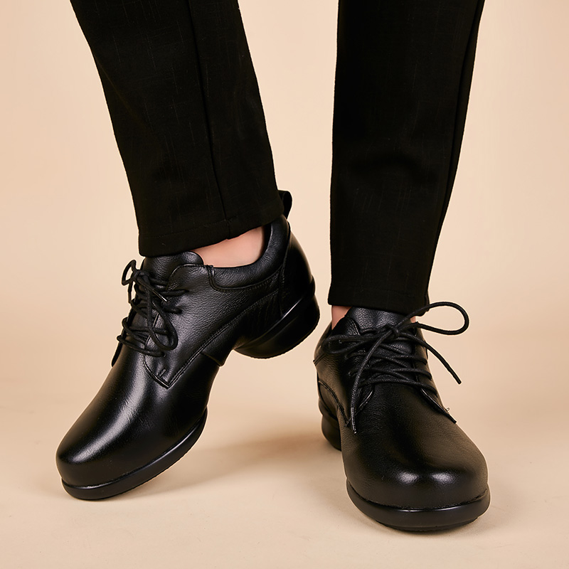 舞鞋舞随心动真皮舞蹈鞋男士现代广场广场舞教师水兵现代舞鞋