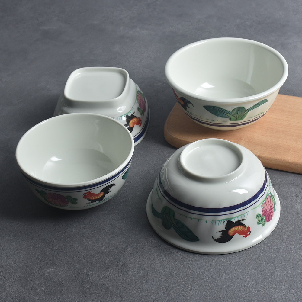 密胺餐具中式小碗圆形汤面碗仿瓷粥稀饭豆浆碗