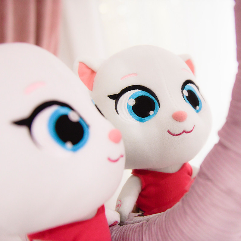 会说话的汤姆猫复读语音玩具宝宝学话安吉拉小女孩儿童节礼品毛绒布艺