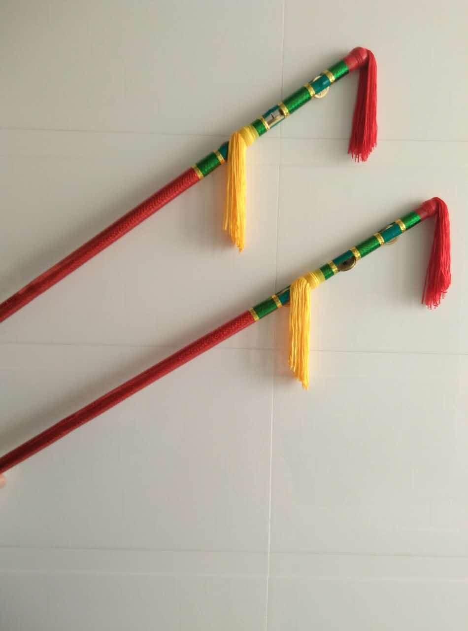 广场舞莲湘杆莲铜钱金钱舞霸王花棍连响钱杆包邮打更多民间运动用品