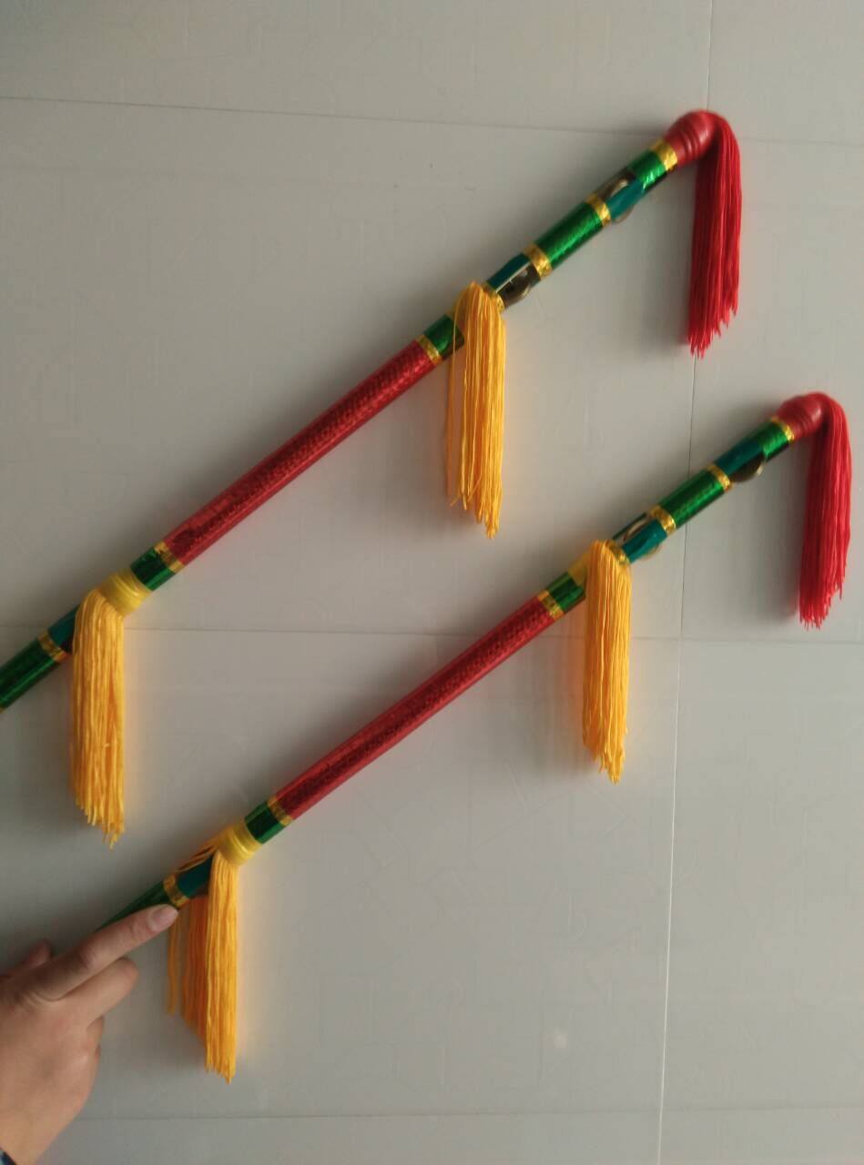 广场舞莲湘杆莲铜钱金钱舞霸王花棍连响钱杆包邮打更多民间运动用品