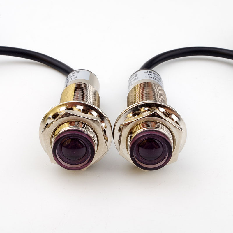 m18红外线感应光电开关传感器对射直流三线常开10米感应开关