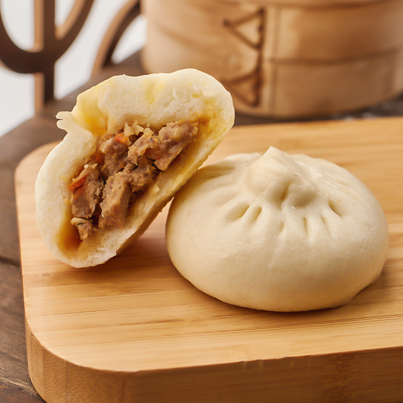 冶春扬州特产蟹黄鲜肉包子速食早餐半成品加热包点