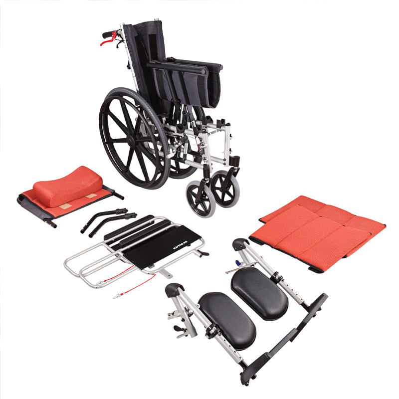 康扬轻便折叠铝合金靠背高靠背km5000轮椅瘫痪老人手动轮椅