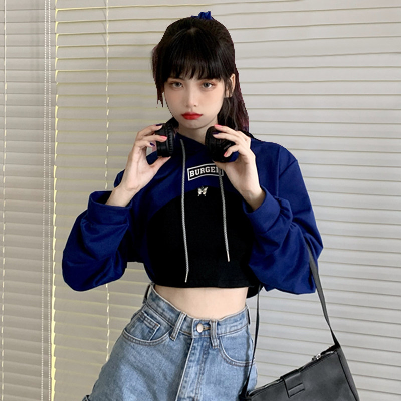 超短短款卫衣女街舞爵士风格跳舞jazz上衣宽松卫衣