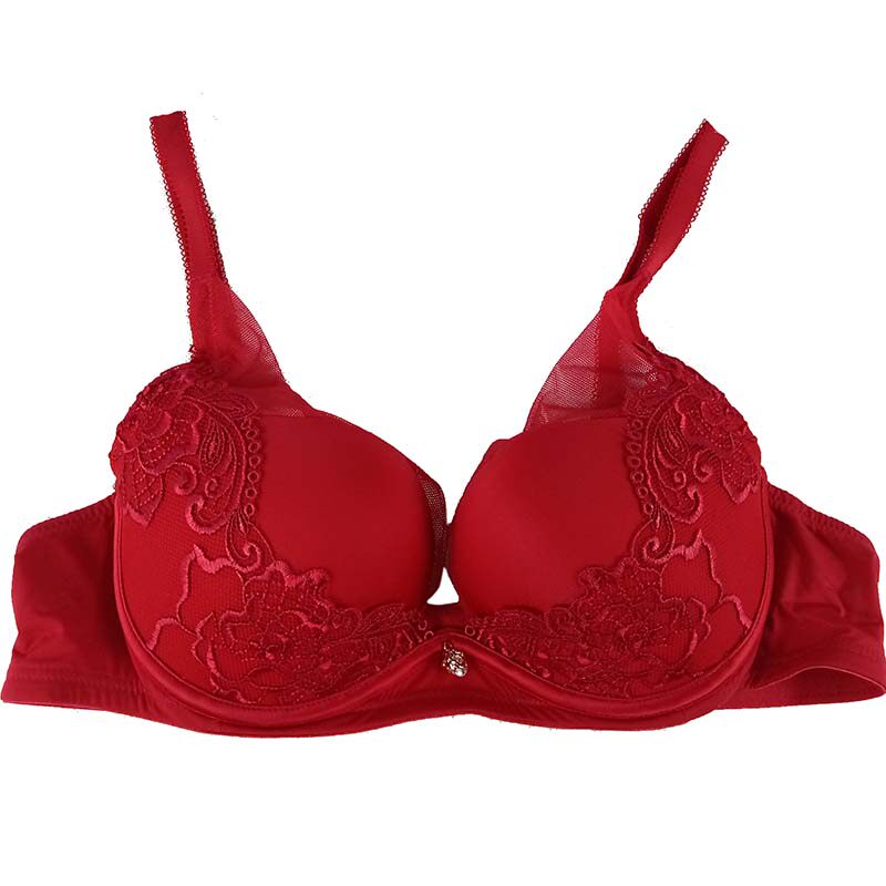 150元2件安莉芳文胸性感水滴聚拢胸罩蕾丝红色文胸