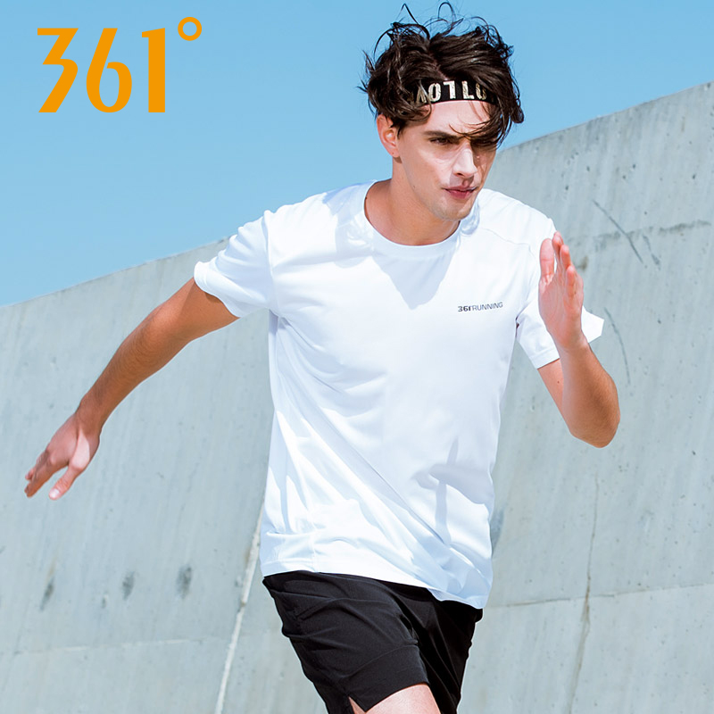 361 degree men's round neck short sleeved summer new 361 short sleeved thin sports quick drying T-shirt men's simple Z