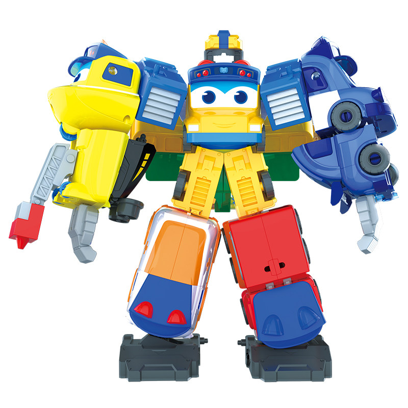 百变校巴车歌德儿童变形玩具正版六合一磁吸机甲儿童机器人