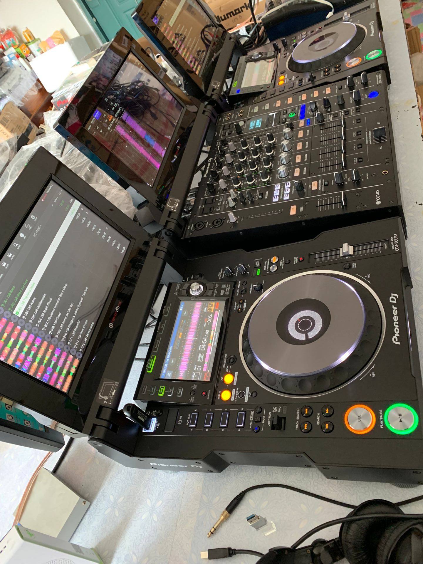 先锋cdj-tour1碟机一对 djm-tour1混音台触控显示屏带原包装打碟机