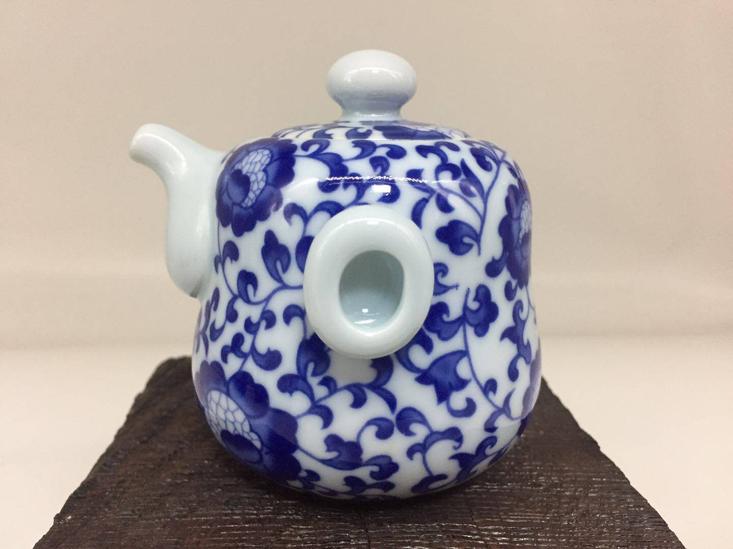 茶壶台湾建窑正品牡丹青花瓷茶具配件茶壶